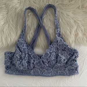 aerie criss cross back lace brallete